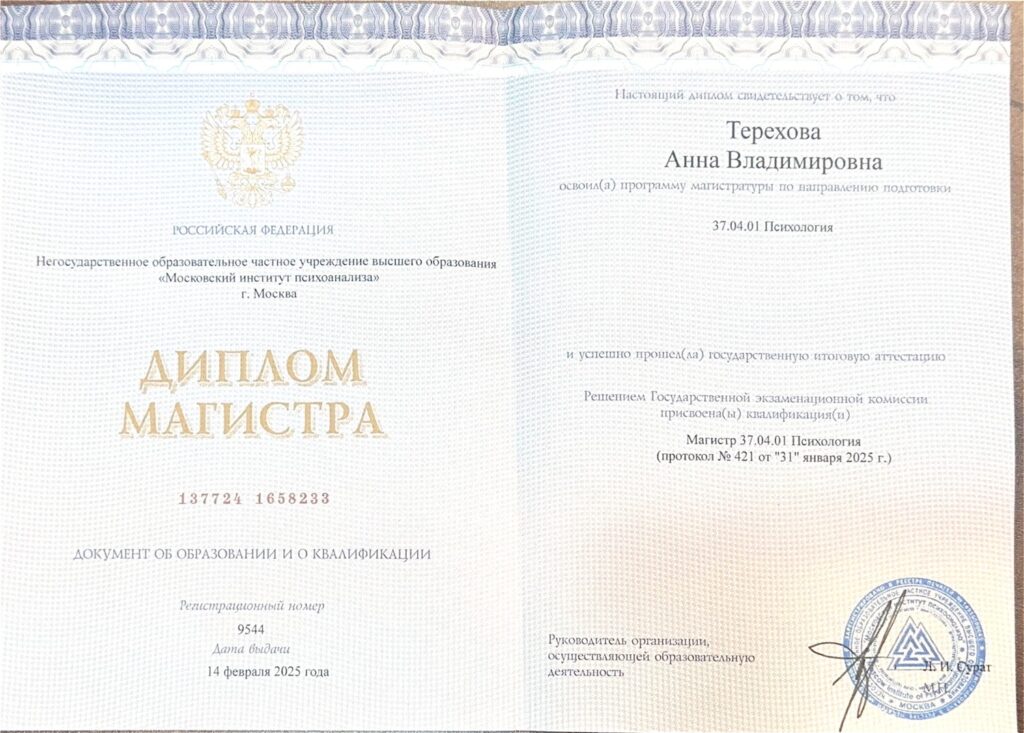 Диплом магистра Терехова